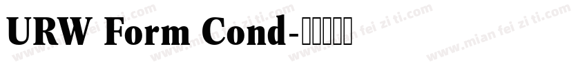 URW Form Cond字体转换